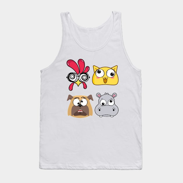 Cute animals, funny eyes Tank Top by T-Crafts